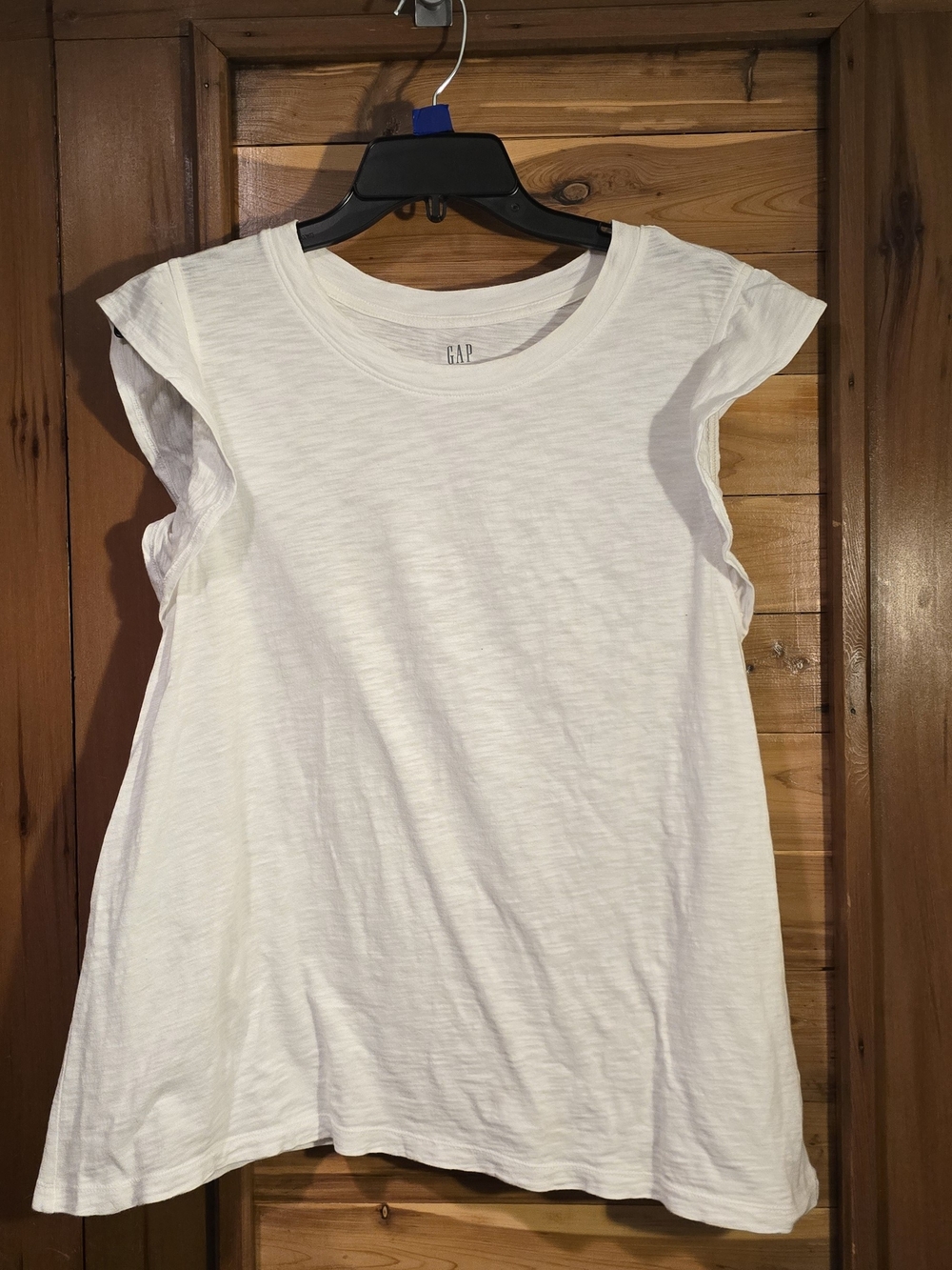 GAP Women's White Flutter Sleeve Tee